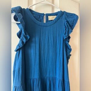 Blue Cotton Cheesecloth Maxi Dress by Universal Thread